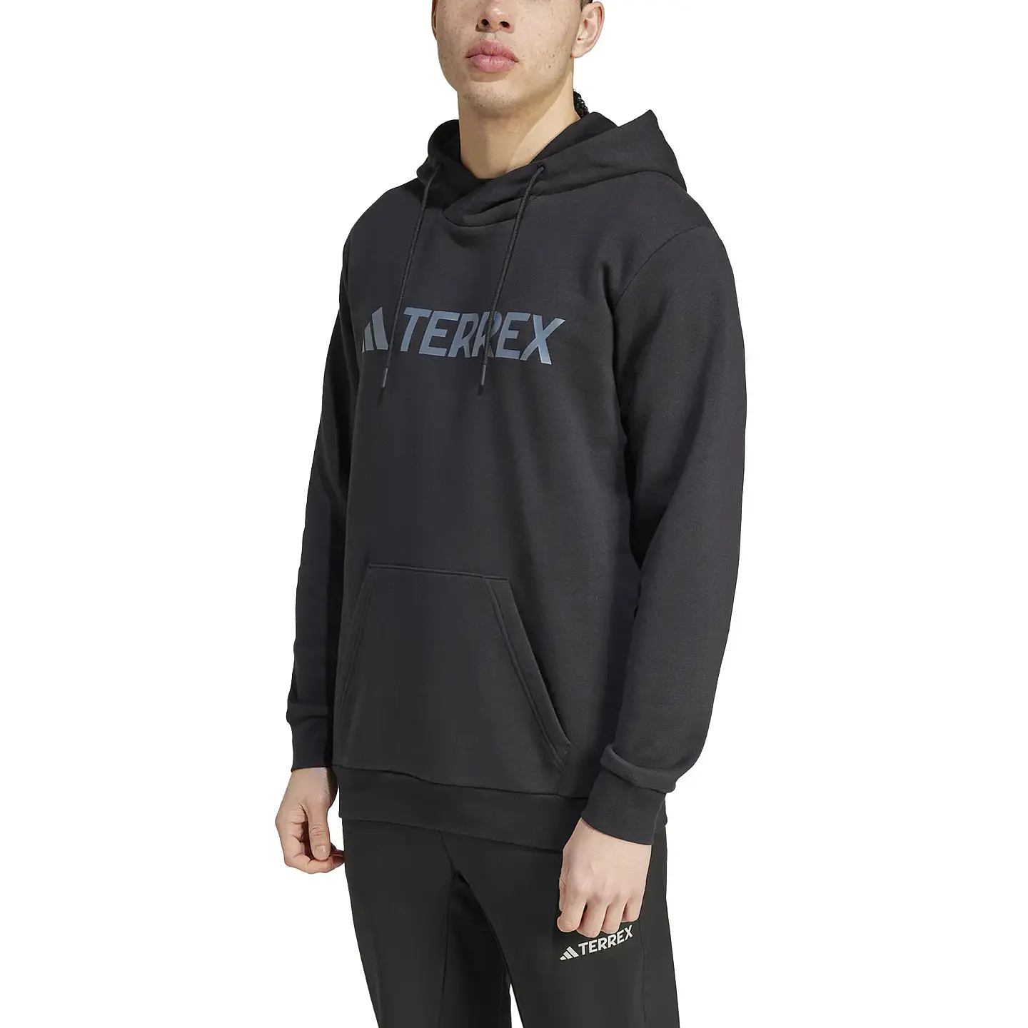Poleron Hombre Canguro Mt Logo Hd Carry Over Outdoor Adidas Iz3305 Negro 2