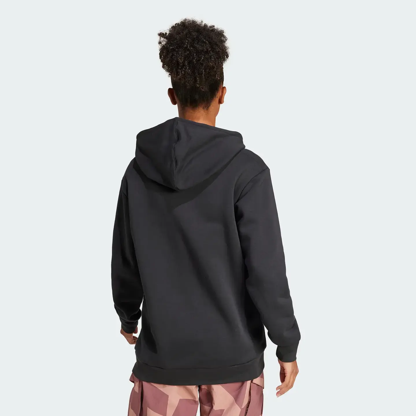 POLERON MUJER CANGURO W MT S LOGO HD HIKING ADIDAS IZ3342 NEGRO 3