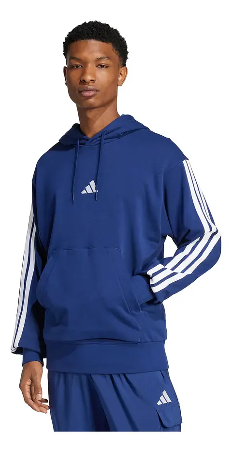 POLERON HOMBRE CANGURO M 3S FT HD SPORTSWEAR ADIDAS JD1872 DARK BLUE