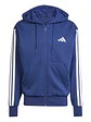 POLERON HOMBRE FULL ZIPPER CON GORRO HD SPORTSWEAR ADIDAS JD1868 DARK BLUE - Miniatura 3