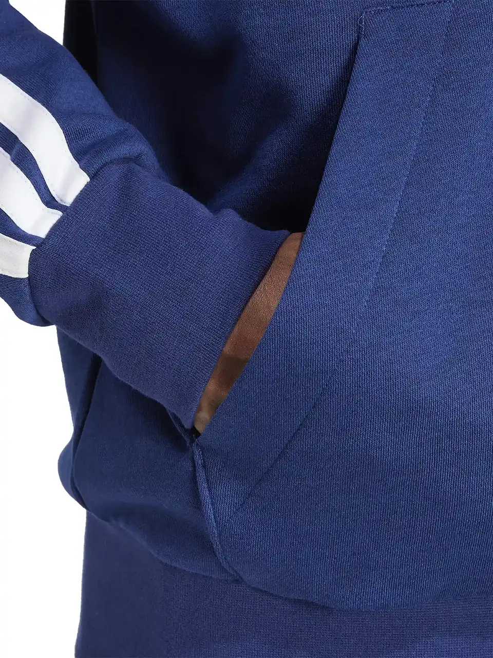 POLERON HOMBRE FULL ZIPPER CON GORRO HD SPORTSWEAR ADIDAS JD1868 DARK BLUE 5