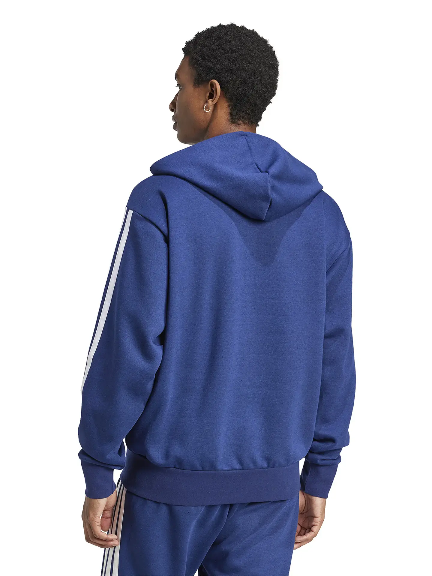 POLERON HOMBRE FULL ZIPPER CON GORRO HD SPORTSWEAR ADIDAS JD1868 DARK BLUE 4
