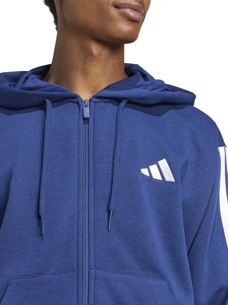 POLERON HOMBRE FULL ZIPPER CON GORRO HD SPORTSWEAR ADIDAS JD1868 DARK BLUE 6