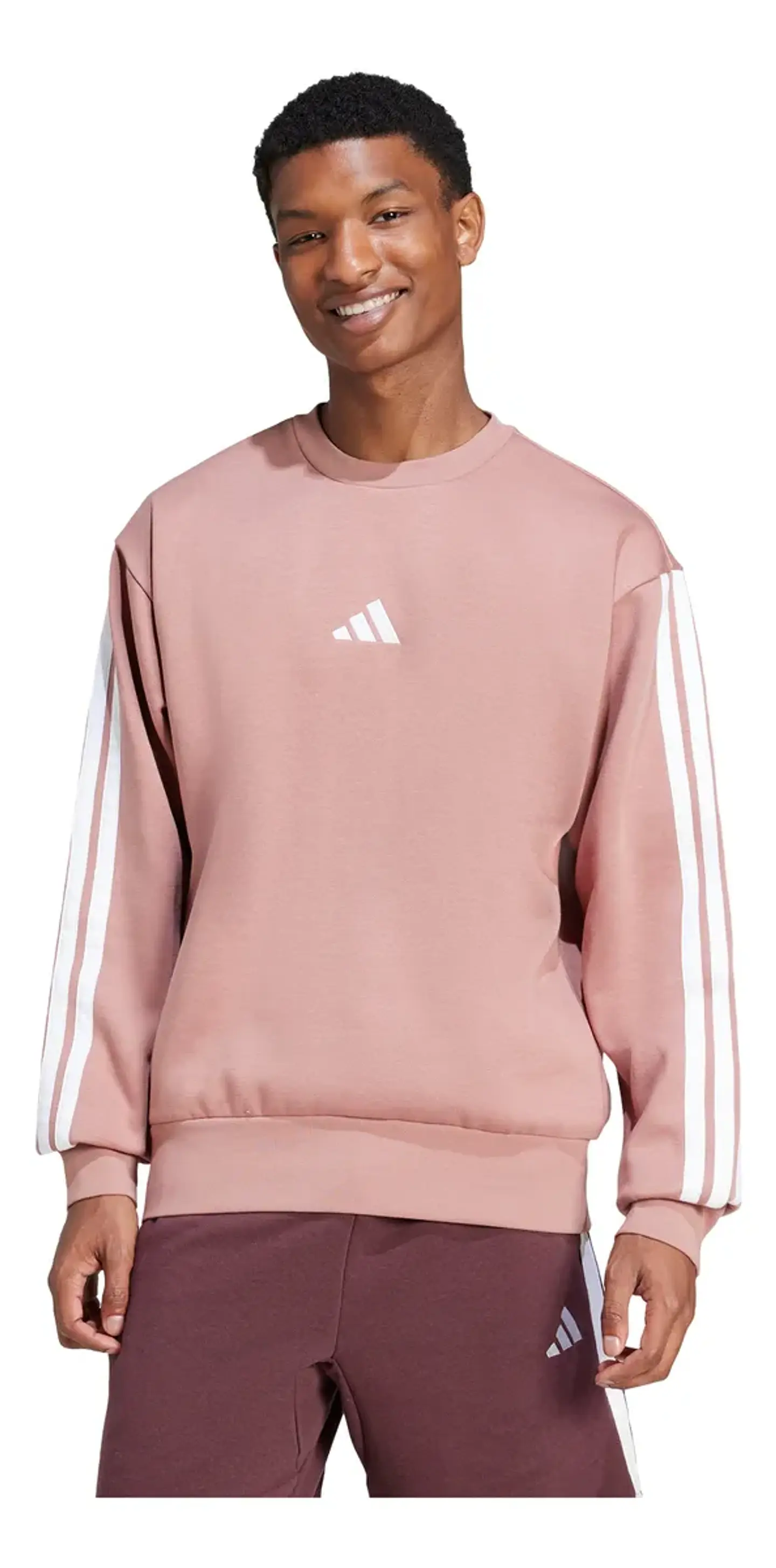 POLERON HOMBRE C/P M 3S FL SWT SPORTSWEAR ADIDAS JE6310 PALO ROSA 1