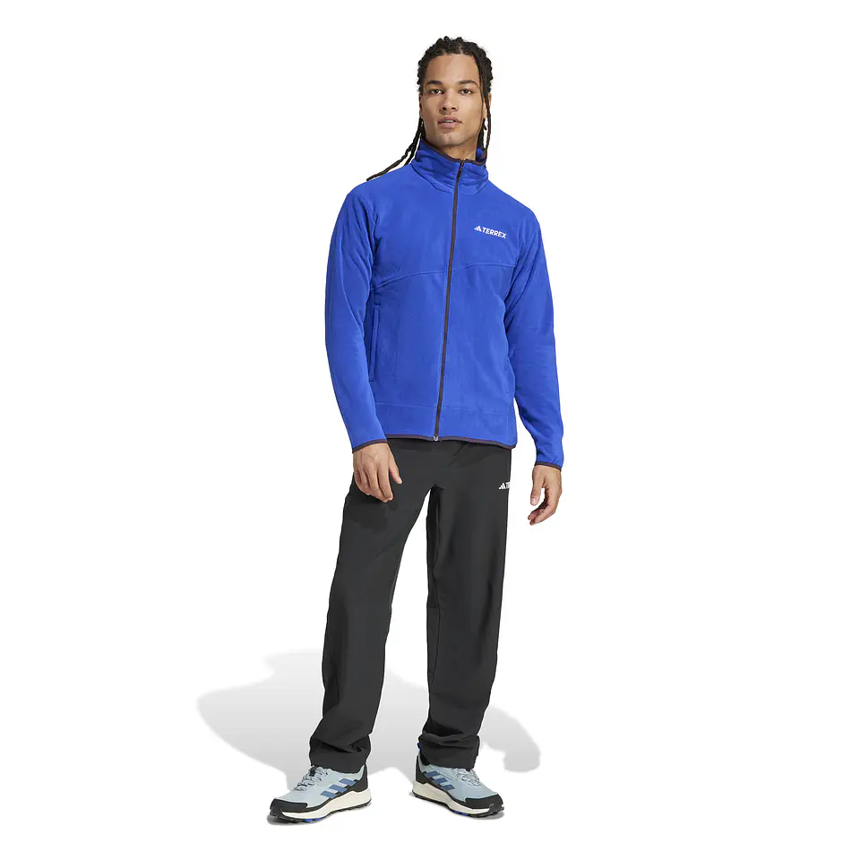 POLAR HOMBRE FULL ZIPPER MT FULL ZIPPER FLEECE HIKING ADIDAS JC9613 AZUL 4