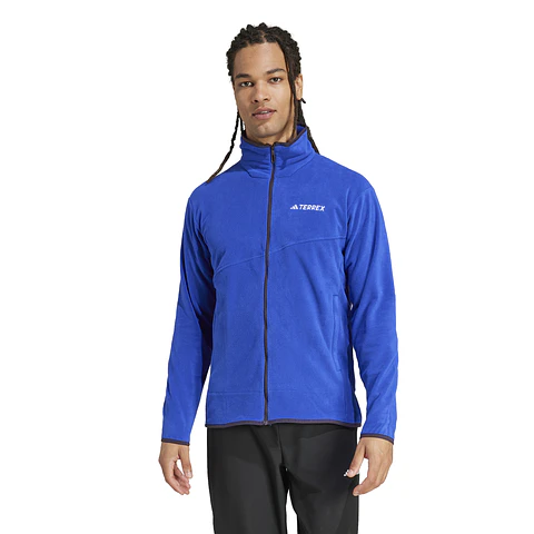 POLAR HOMBRE FULL ZIPPER MT FULL ZIPPER FLEECE HIKING ADIDAS JC9613 AZUL