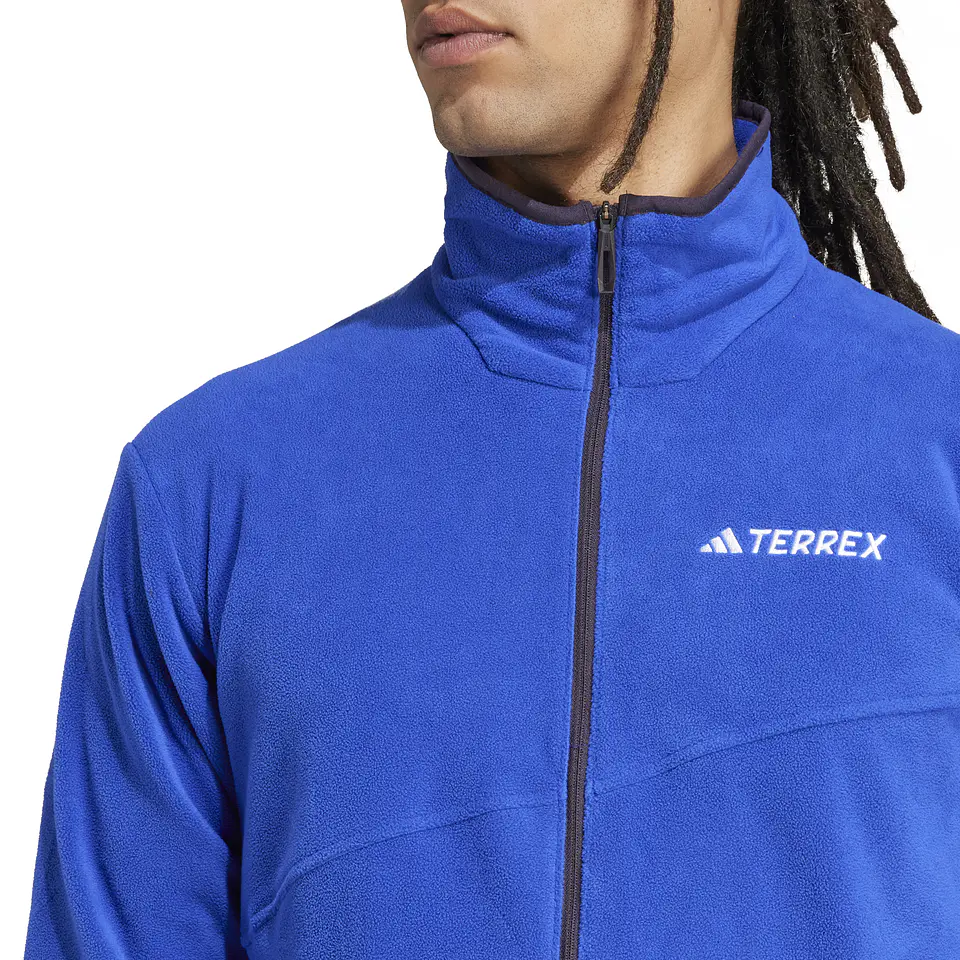 POLAR HOMBRE FULL ZIPPER MT FULL ZIPPER FLEECE HIKING ADIDAS JC9613 AZUL 5