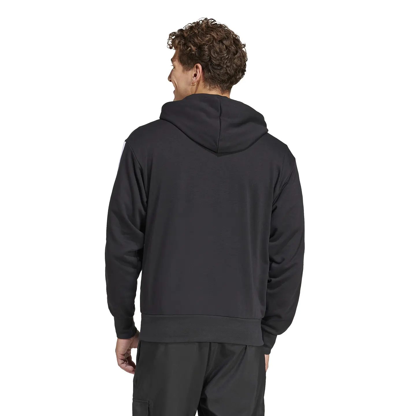 POLERON HOMBRE CANGURO M 3S FT HD SPORTSWEAR ADIDAS JD1874 NEGRO 3