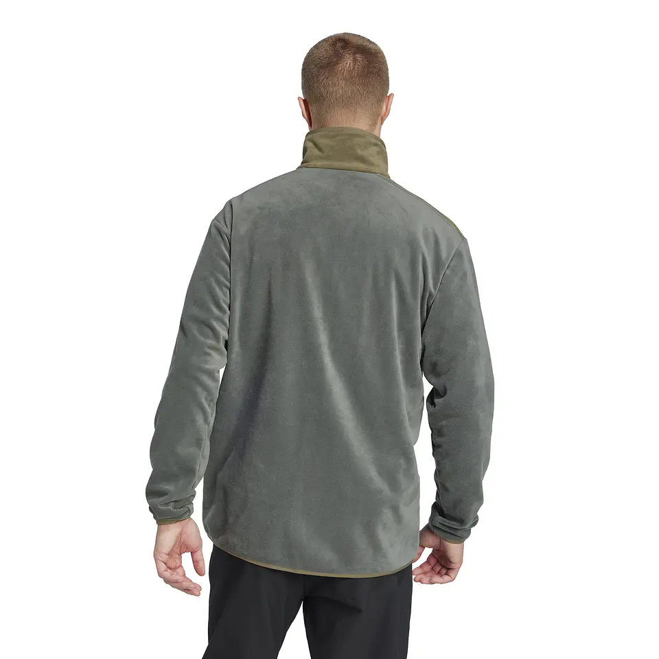 POLAR HOMBRE FULL ZIPPER MT FULL ZIPPER FLEECE HIKING ADIDAS JC9615 VERDE 3