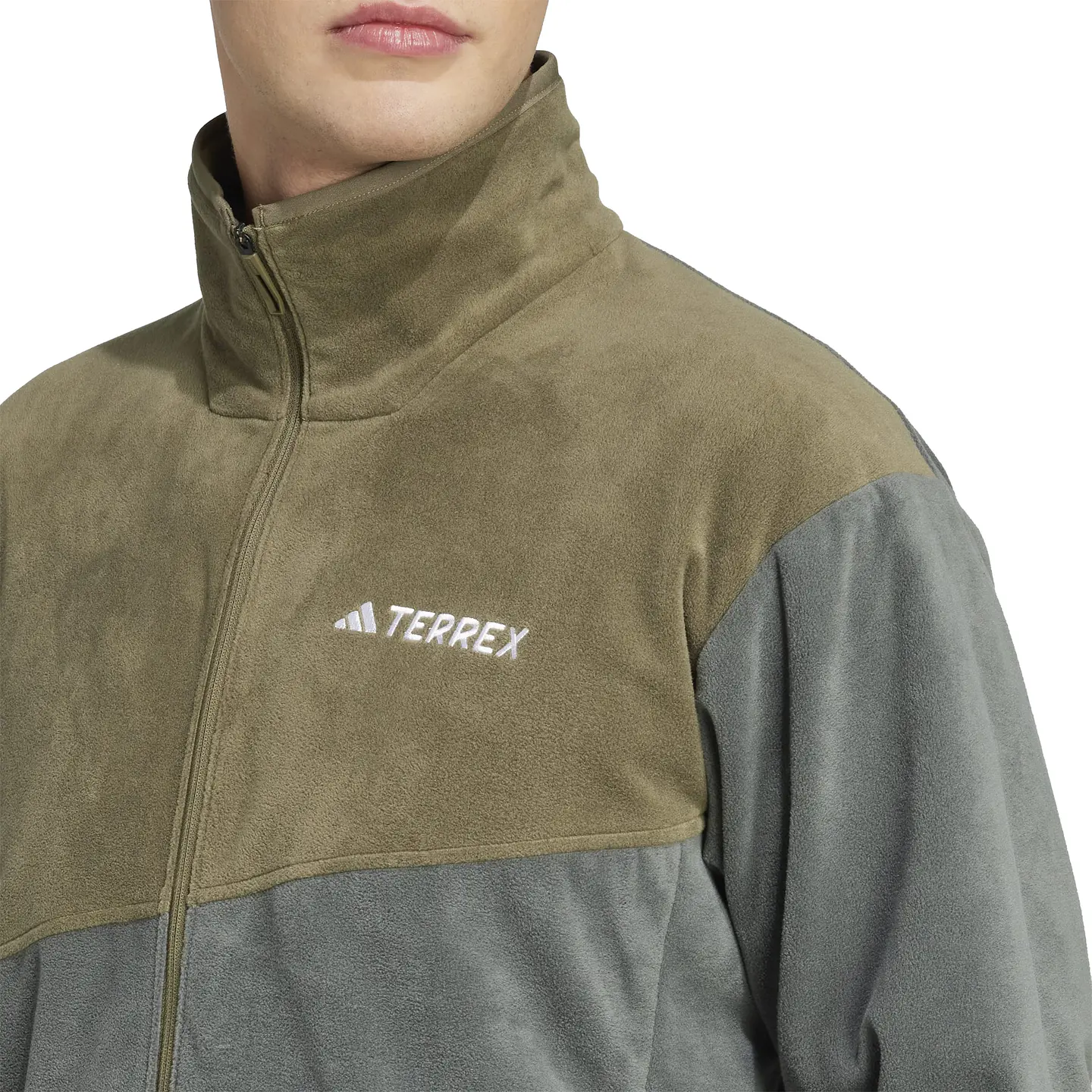 POLAR HOMBRE FULL ZIPPER MT FULL ZIPPER FLEECE HIKING ADIDAS JC9615 VERDE 5
