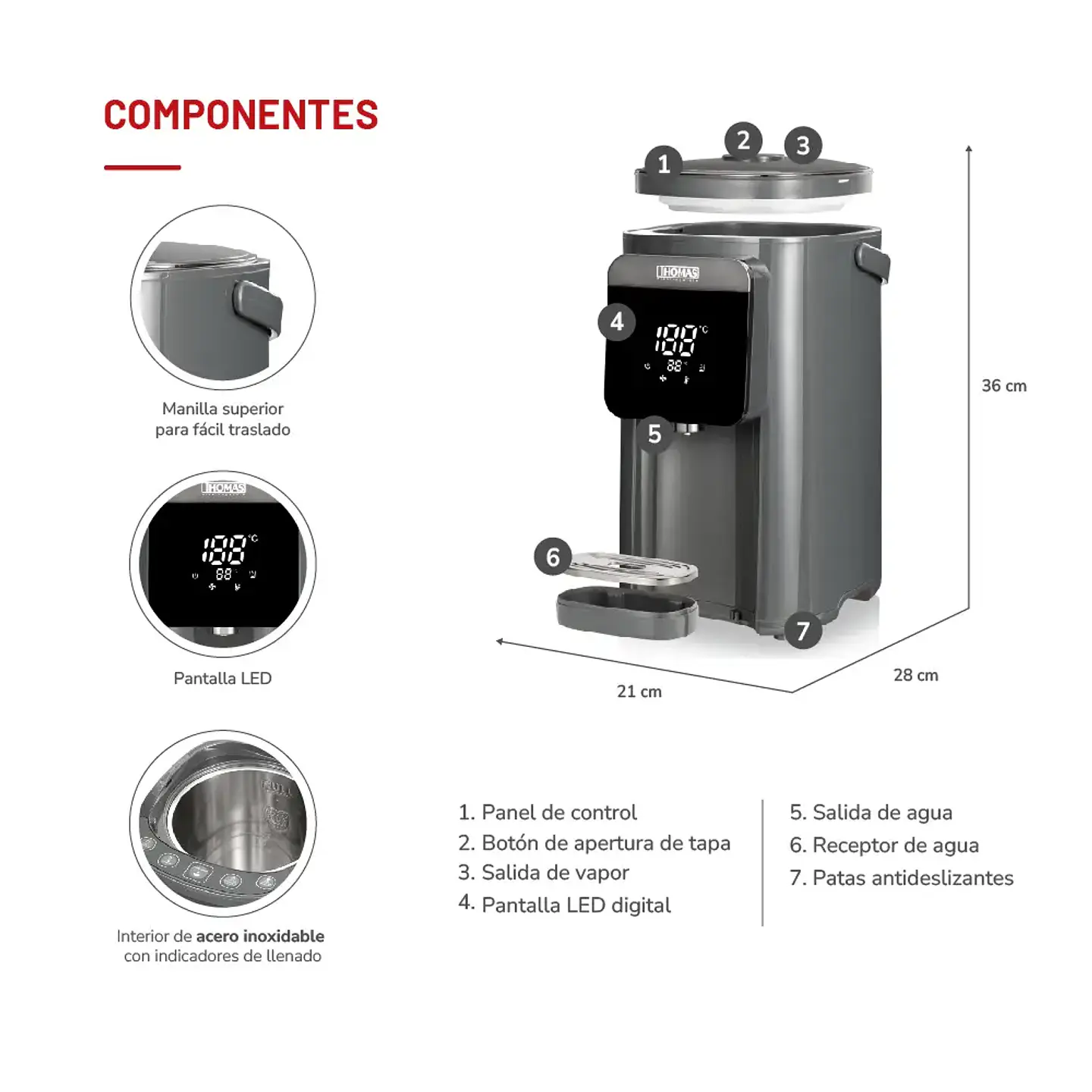 Termo Hervidor Thomas Th -Tk50 6