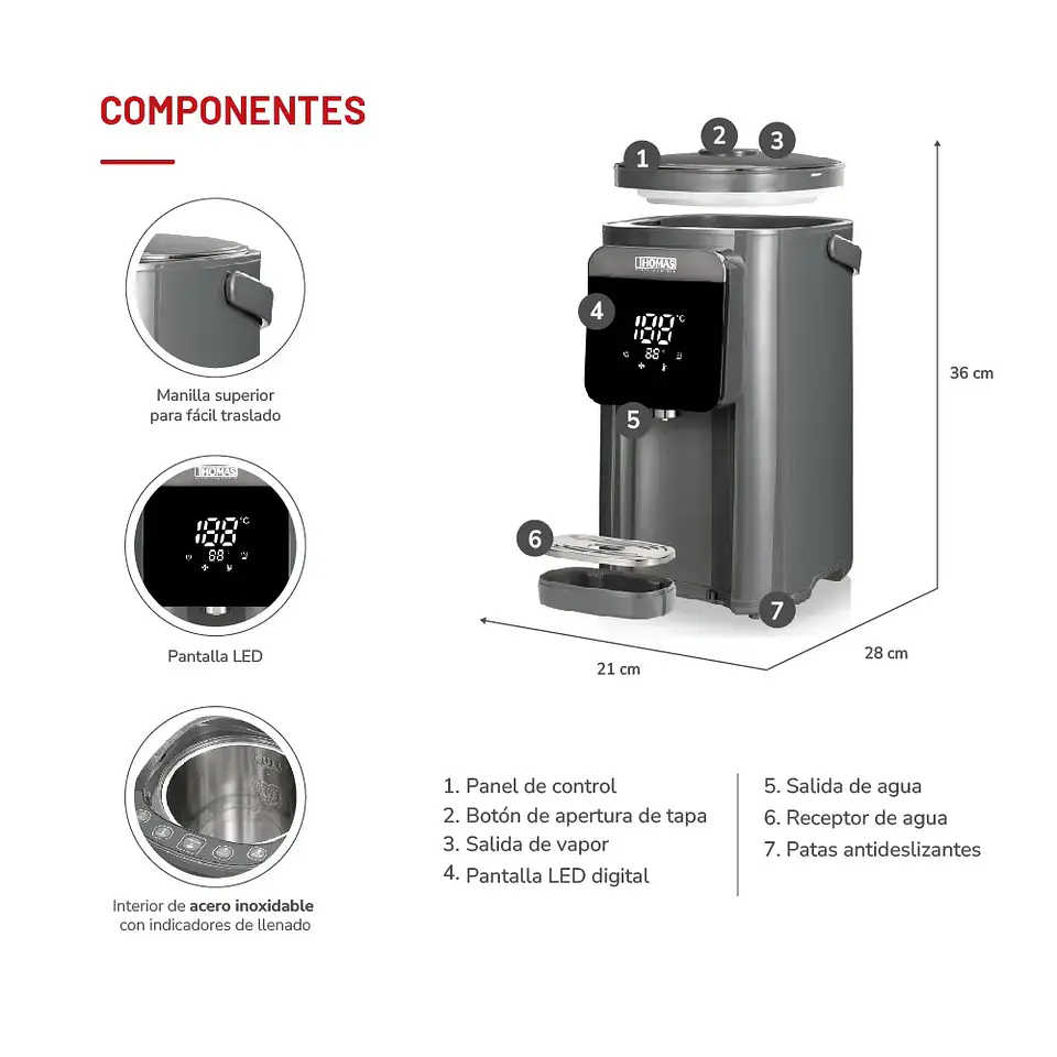 Termo Hervidor Thomas Th -Tk50 6