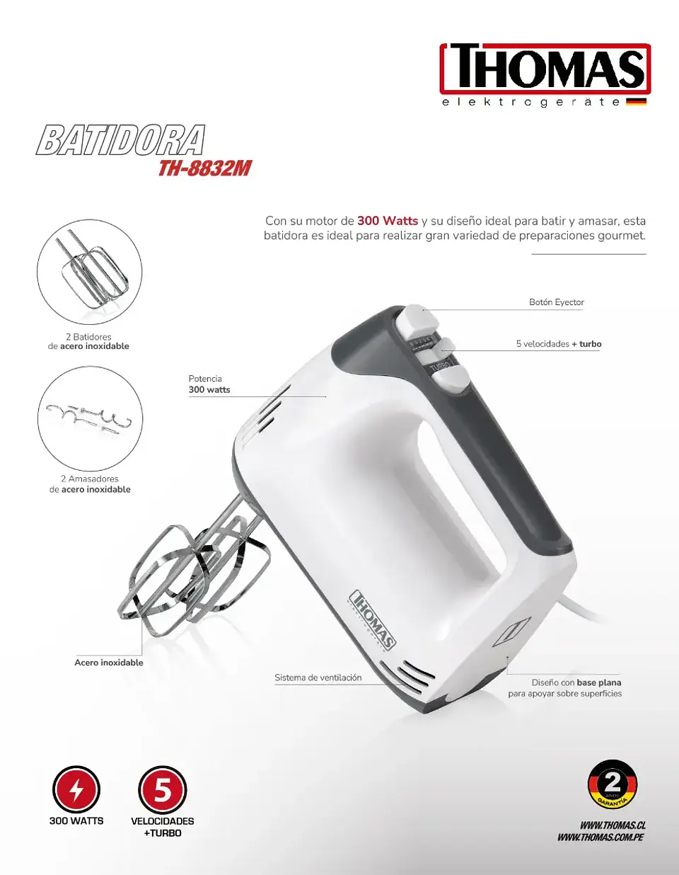 Batidora Thomas Th-8832M 6