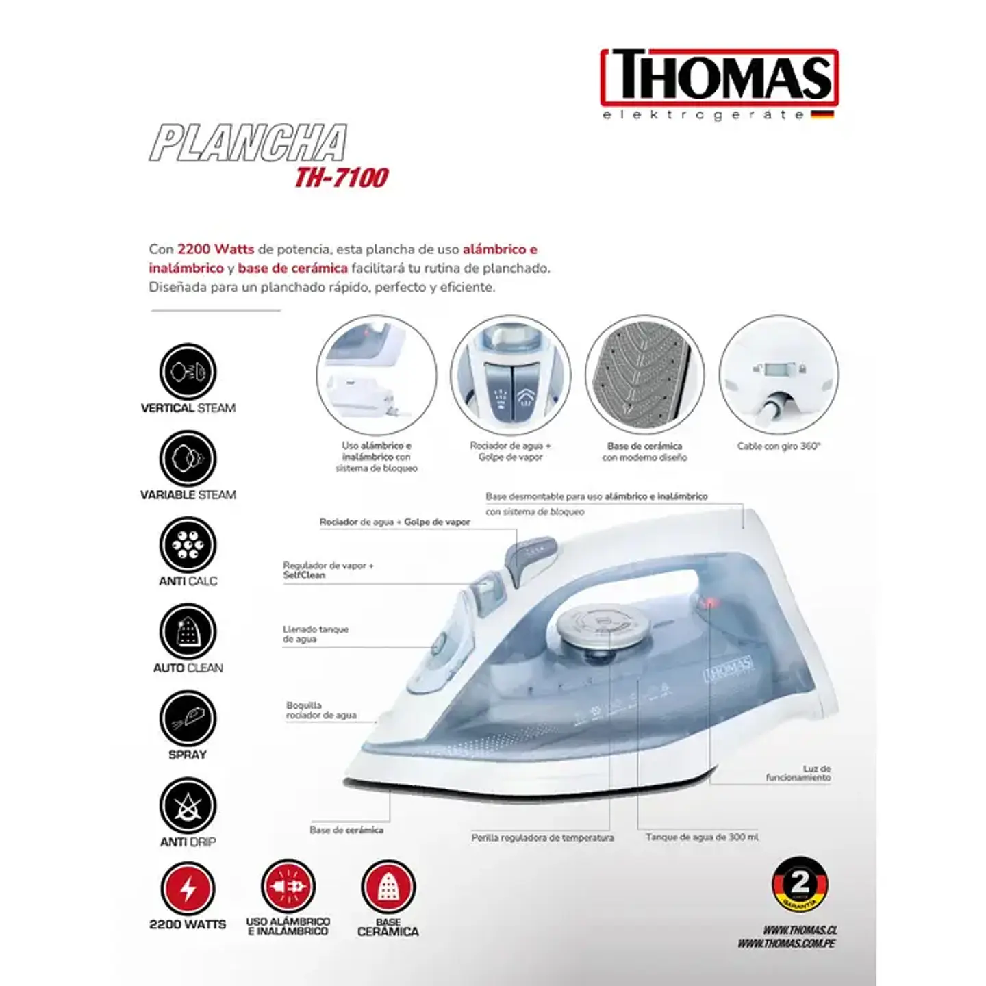 Plancha Thomas Th-7100 6