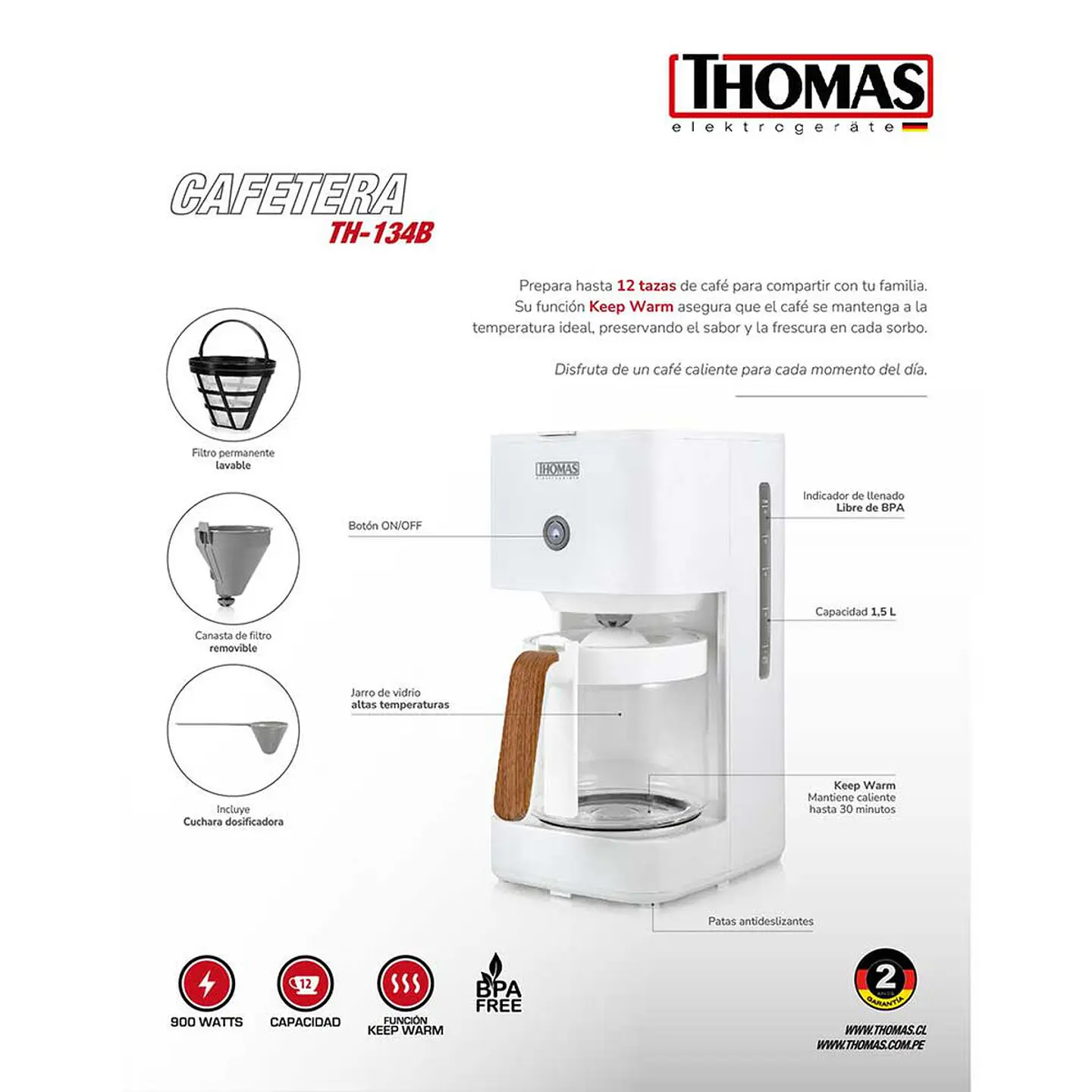 CAFETERA THOMAS TH-134B 4