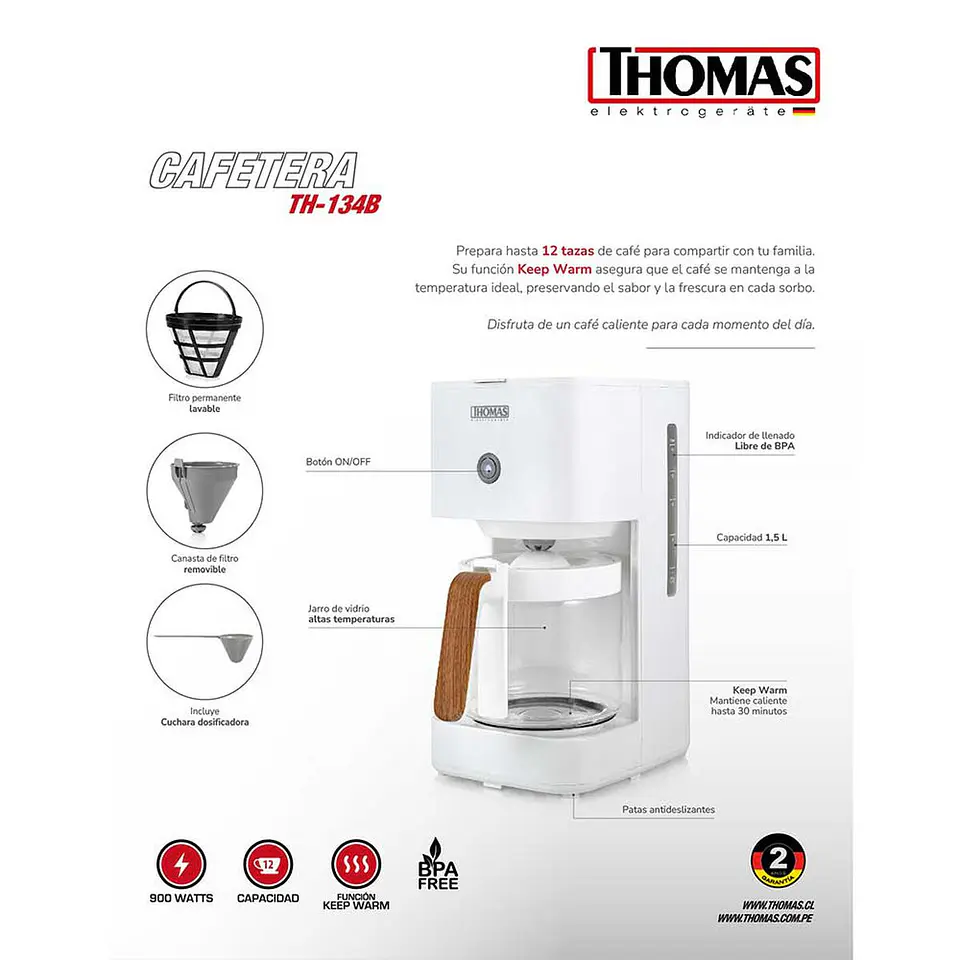 CAFETERA THOMAS TH-134B 4