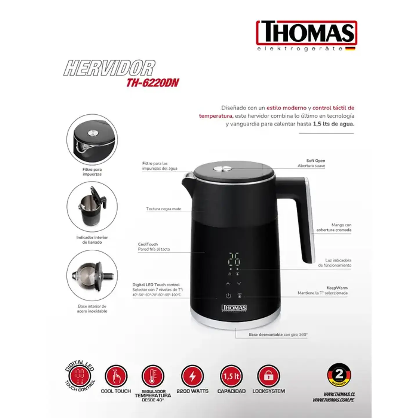 Hervidor Thomas Th-6220Dn 6
