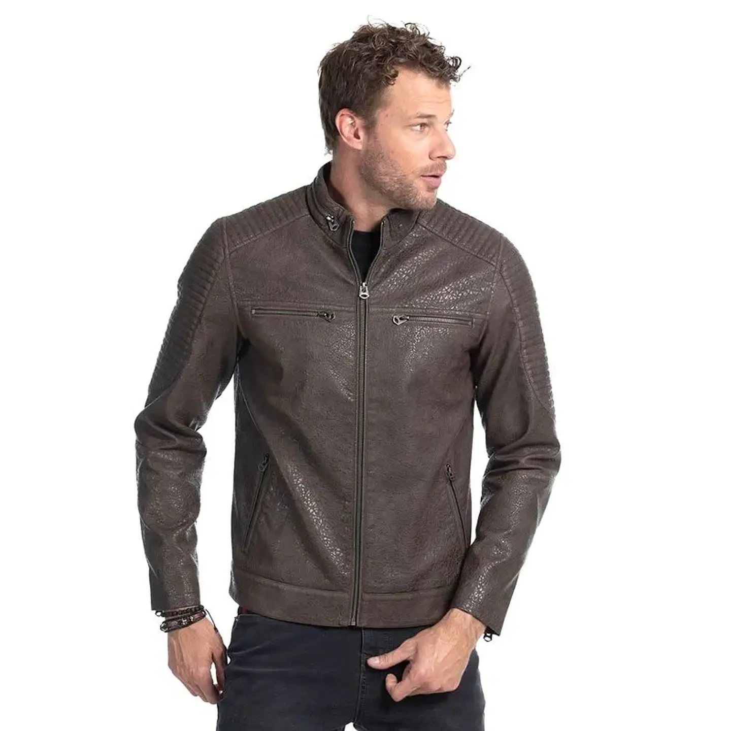 Chaqueta Hombre Pu Rider Ellus Imp91518 Cafe 1