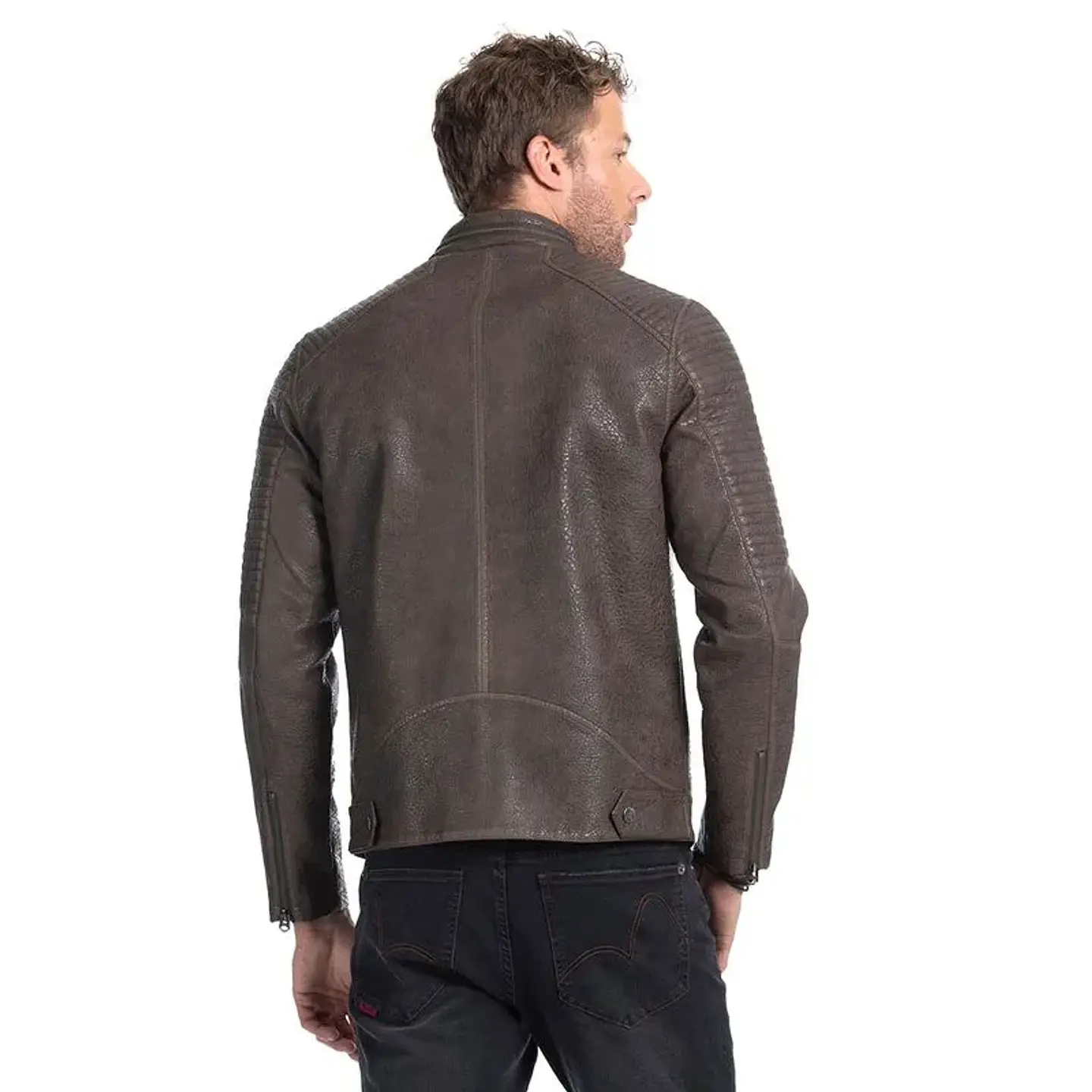 Chaqueta Hombre Pu Rider Ellus Imp91518 Cafe 2