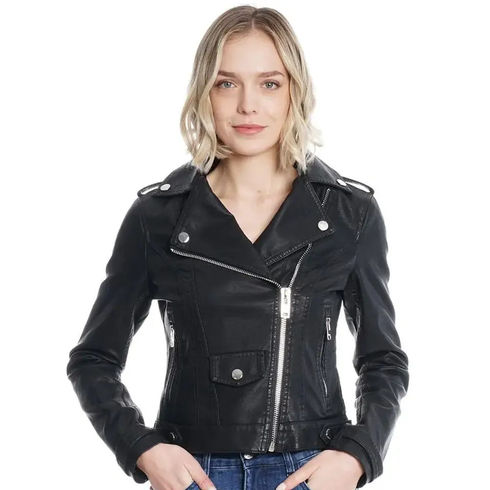 Chaqueta Mujer Biker Pu Ellus Ifp90785/Cont Negro 1