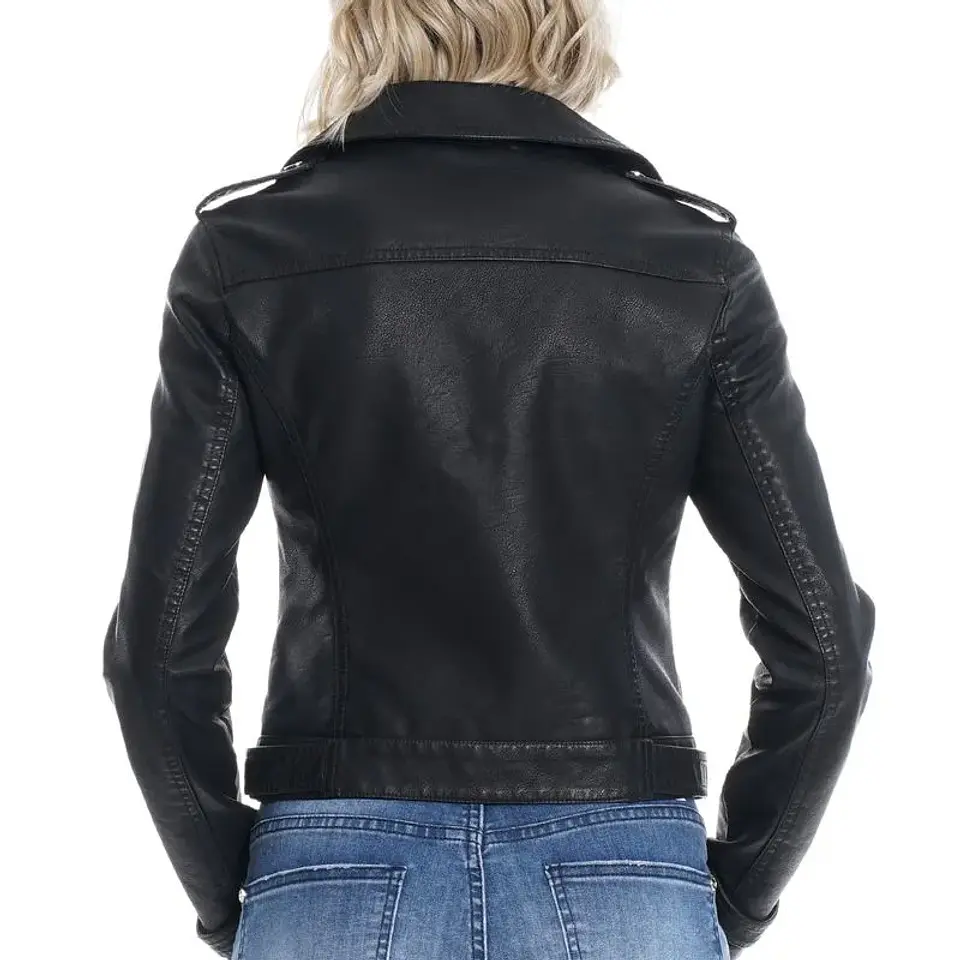 Chaqueta Mujer Biker Pu Ellus Ifp90785/Cont Negro 4