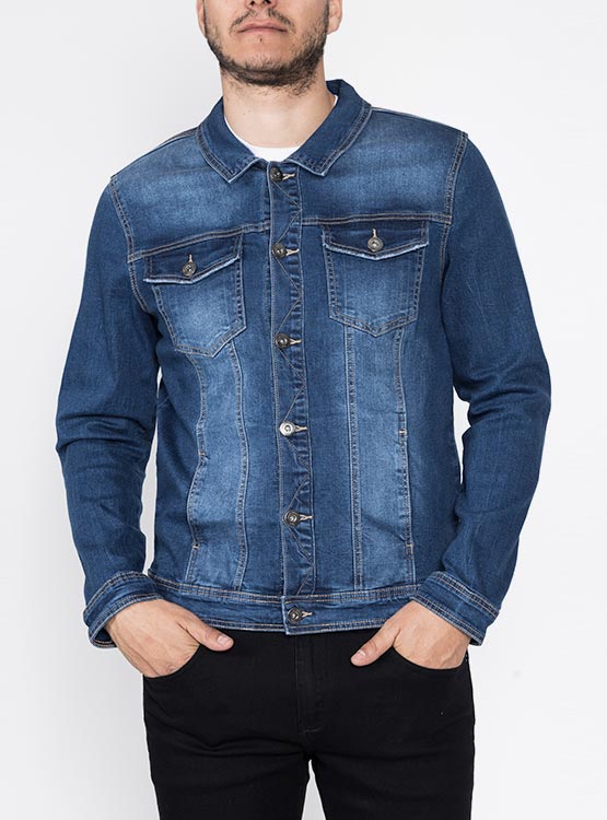 Chaqueta Hombre Mezclilla Ellus Im092220 Azul Oscuro