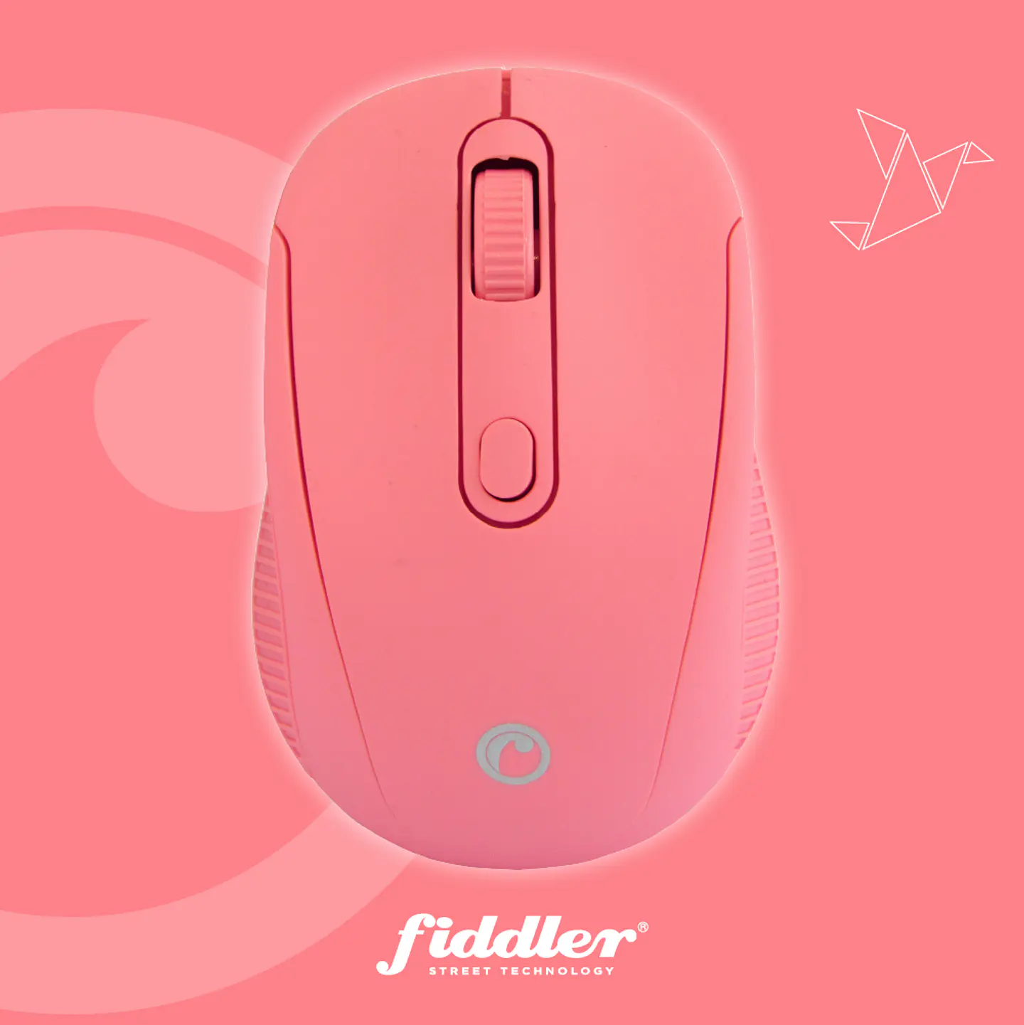 Mouse Inalam. 223 Rosado C/Pilas Fiddler Macrotel Fd-223Pk 1