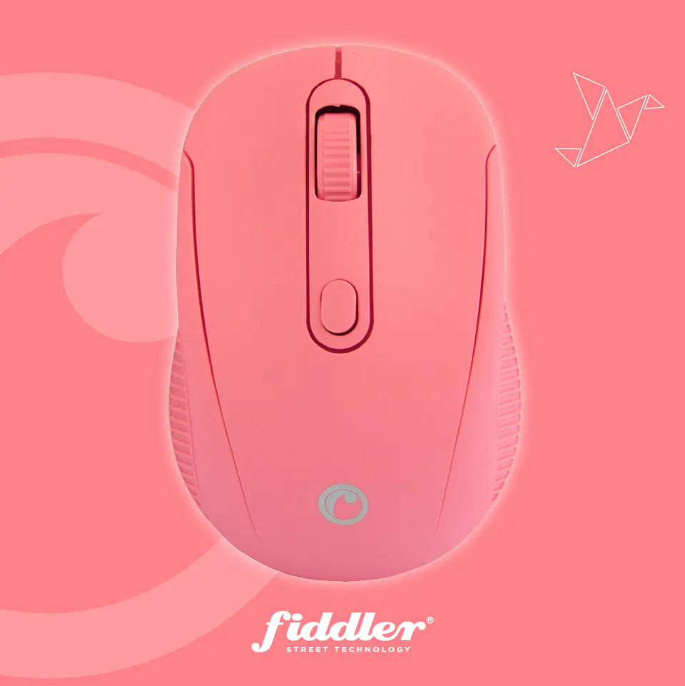 Mouse Inalam. 223 Rosado C/Pilas Fiddler Macrotel Fd-223Pk 1