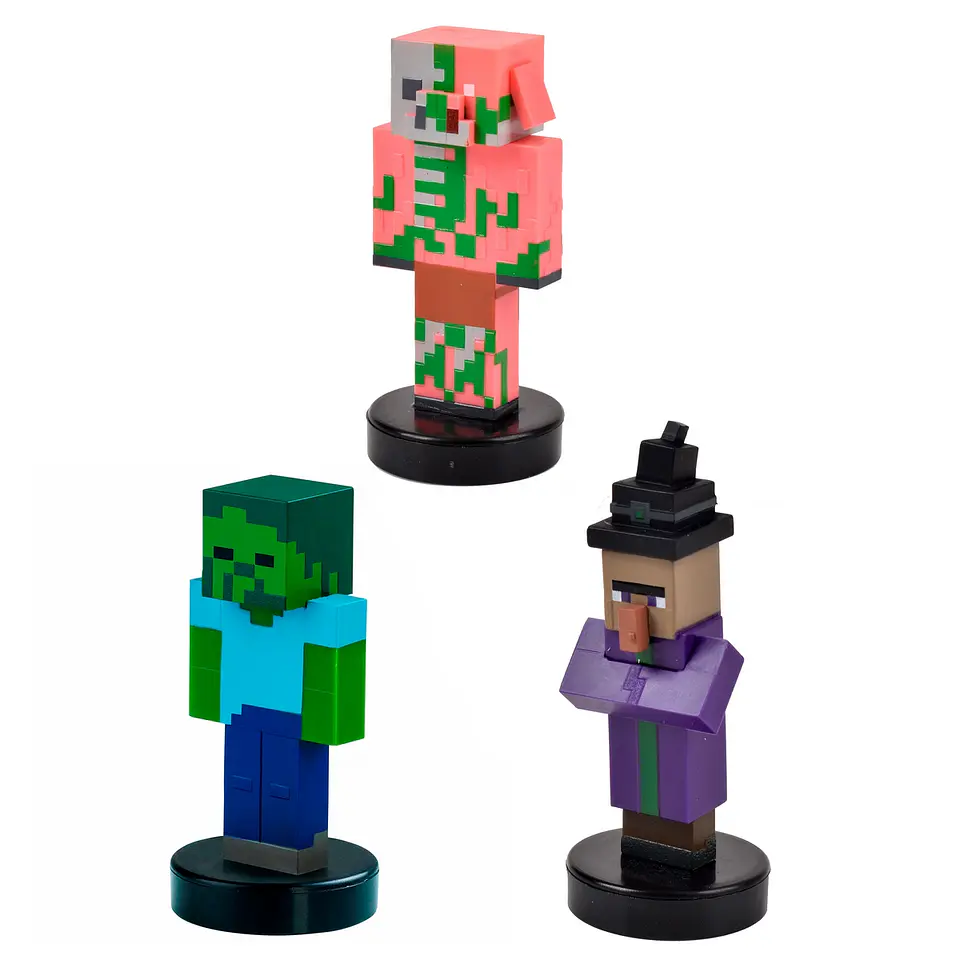Pack De 3 Figuras Timbre Minecraft Ansaldo 34911 11