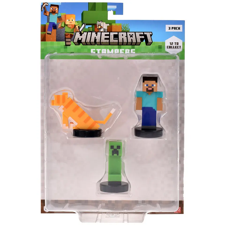 Pack De 3 Figuras Timbre Minecraft Ansaldo 34911 14