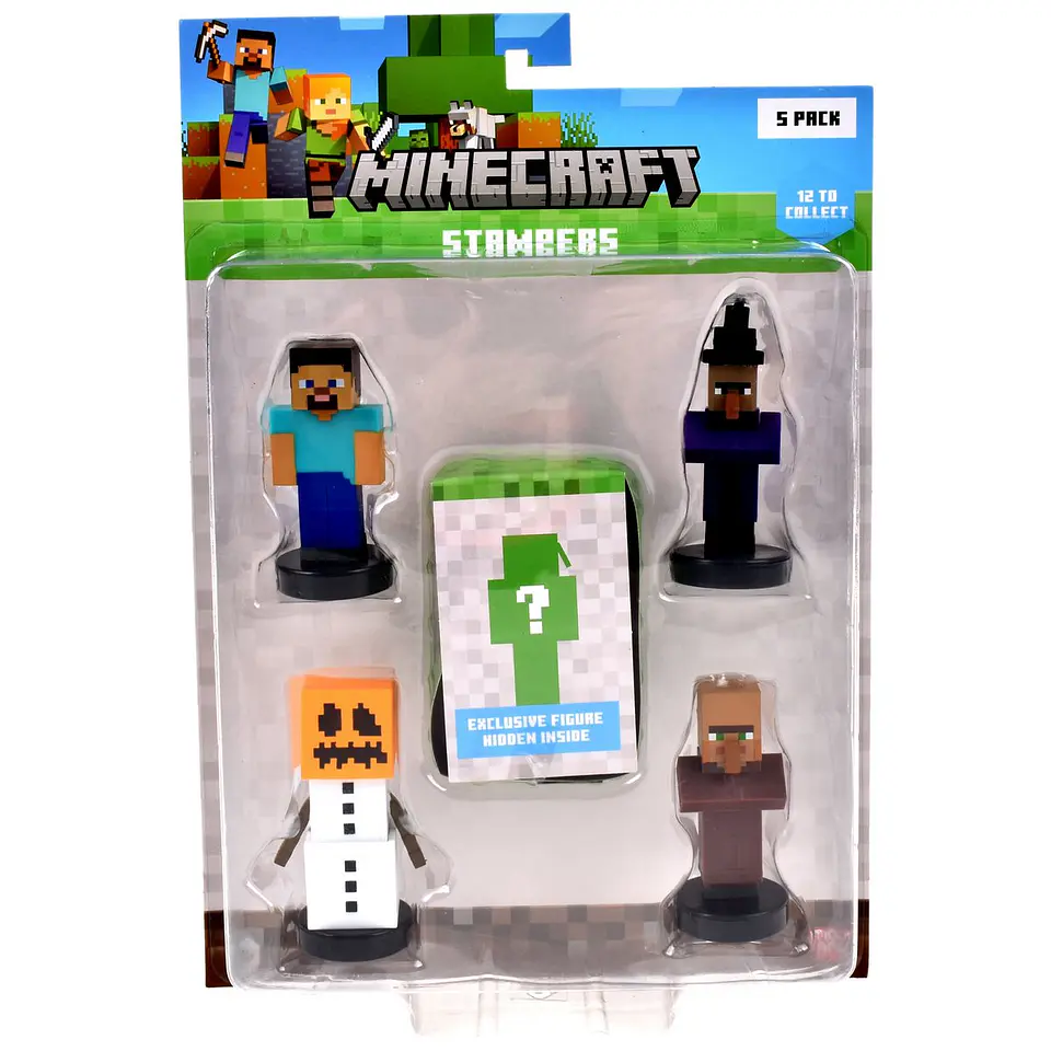 Pack De 5 Figuras Timbre Minecraft Ansaldo 34912 3