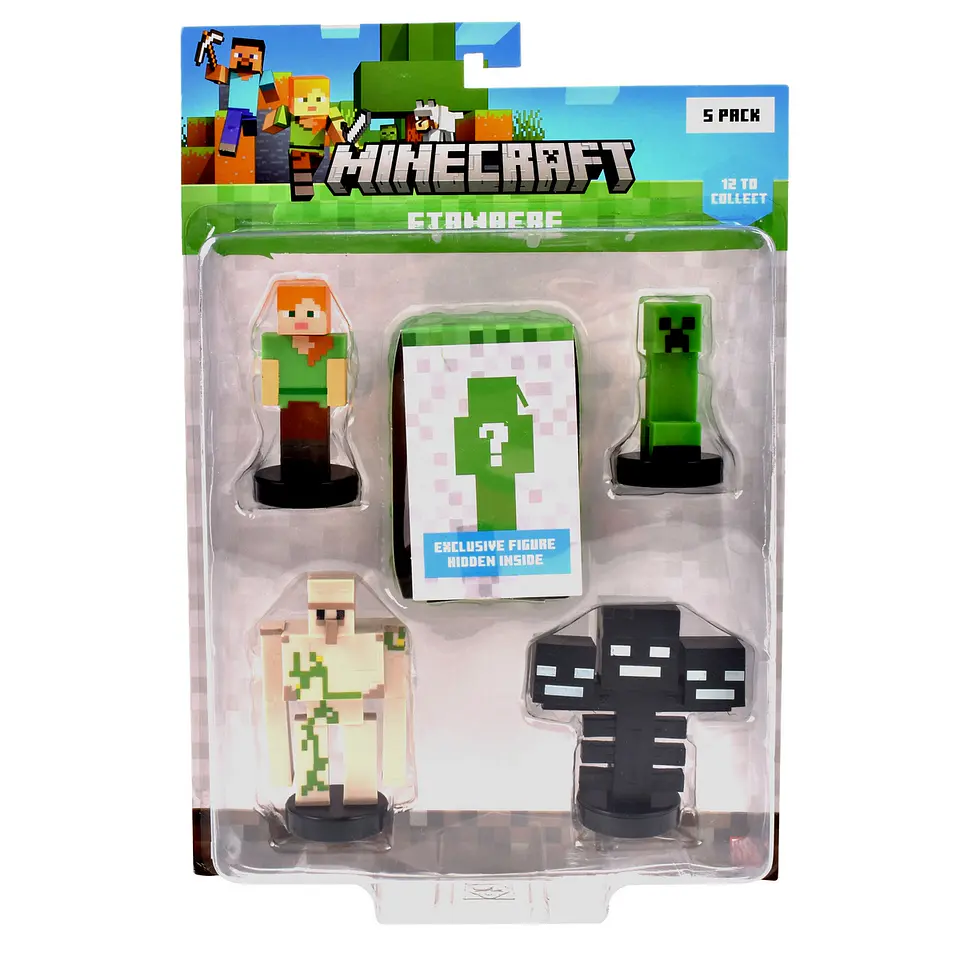Pack De 5 Figuras Timbre Minecraft Ansaldo 34912 11