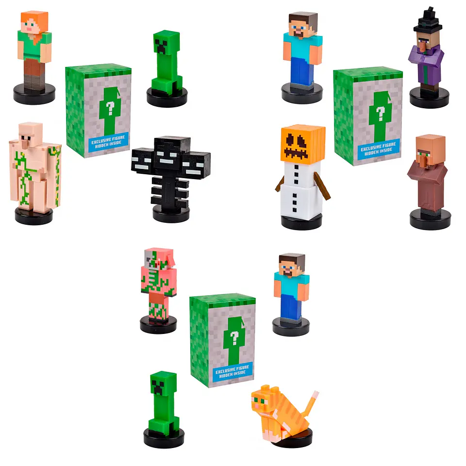 Pack De 5 Figuras Timbre Minecraft Ansaldo 34912 2