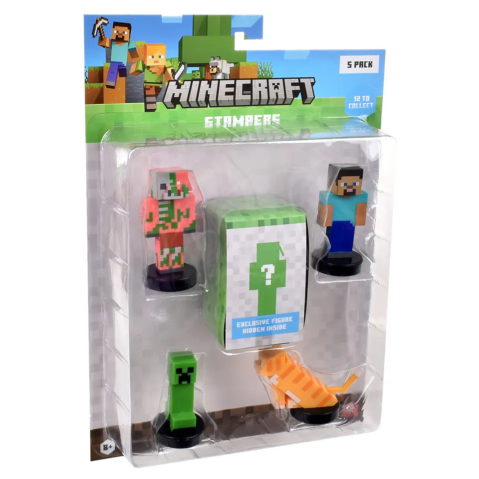 Pack De 5 Figuras Timbre Minecraft Ansaldo 34912 14