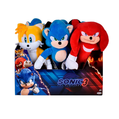 PELUCHE BASICO SONIC DE 23 CMS PELICULA SONIC 3 ANSALDO 33743
