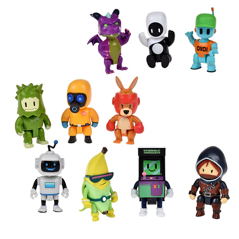 PACK 3 FIGURAS 8 CMS ARTICULADAS STUMBLE GUYS ANSALDO 32955