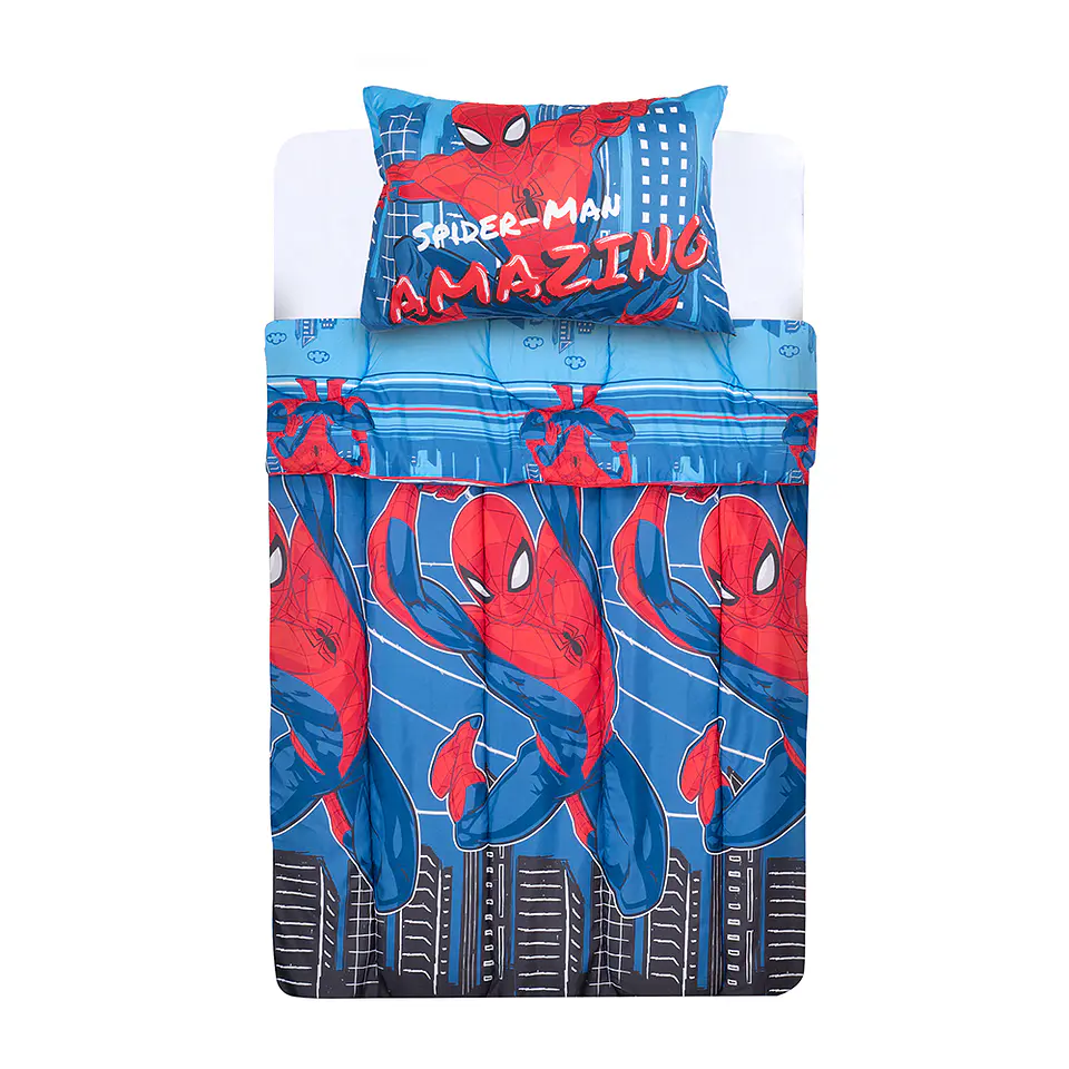 Plumon Rell. 200 Grs Single Spiderman Azul 2