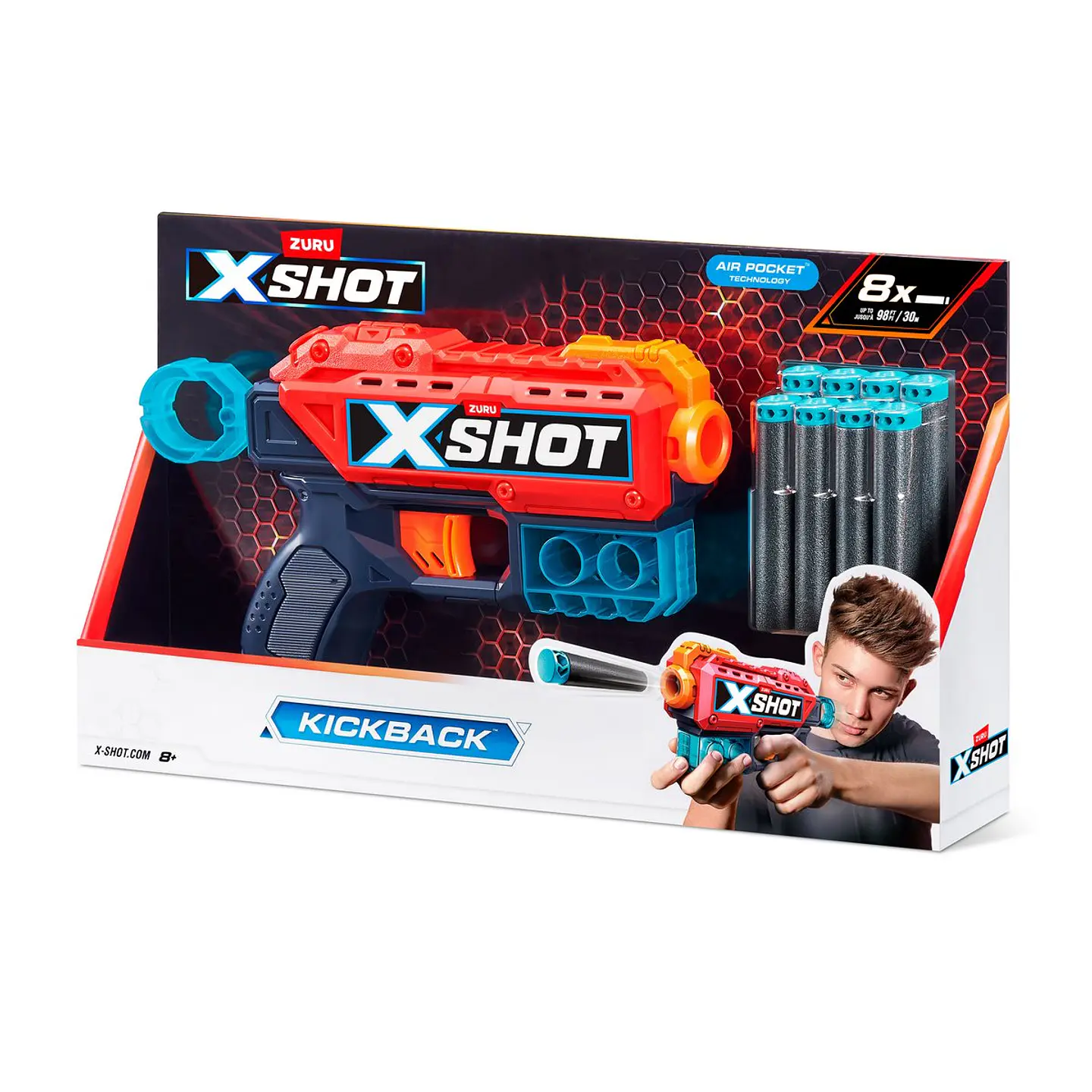 Lanza Dardos Kickback Con 8 Dardos X-Shot Ansaldo 35680 2