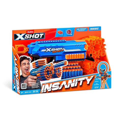 LANZA DARDOS INSANITY MANIC CON 24 DARDOS X-SHOT ANSALDO 34869