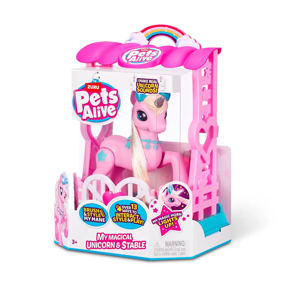 UNICORNIO MAGICO Y ESTABLO PETS ALIVE ANSALDO 35693 1