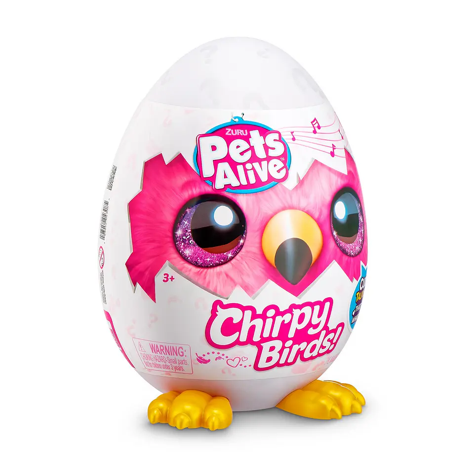 PELUCHE PAJARO LOCO EN HUEVO PETS ALIVE ZURU MODELOS SURTIDOS ANSALDO 26956 6