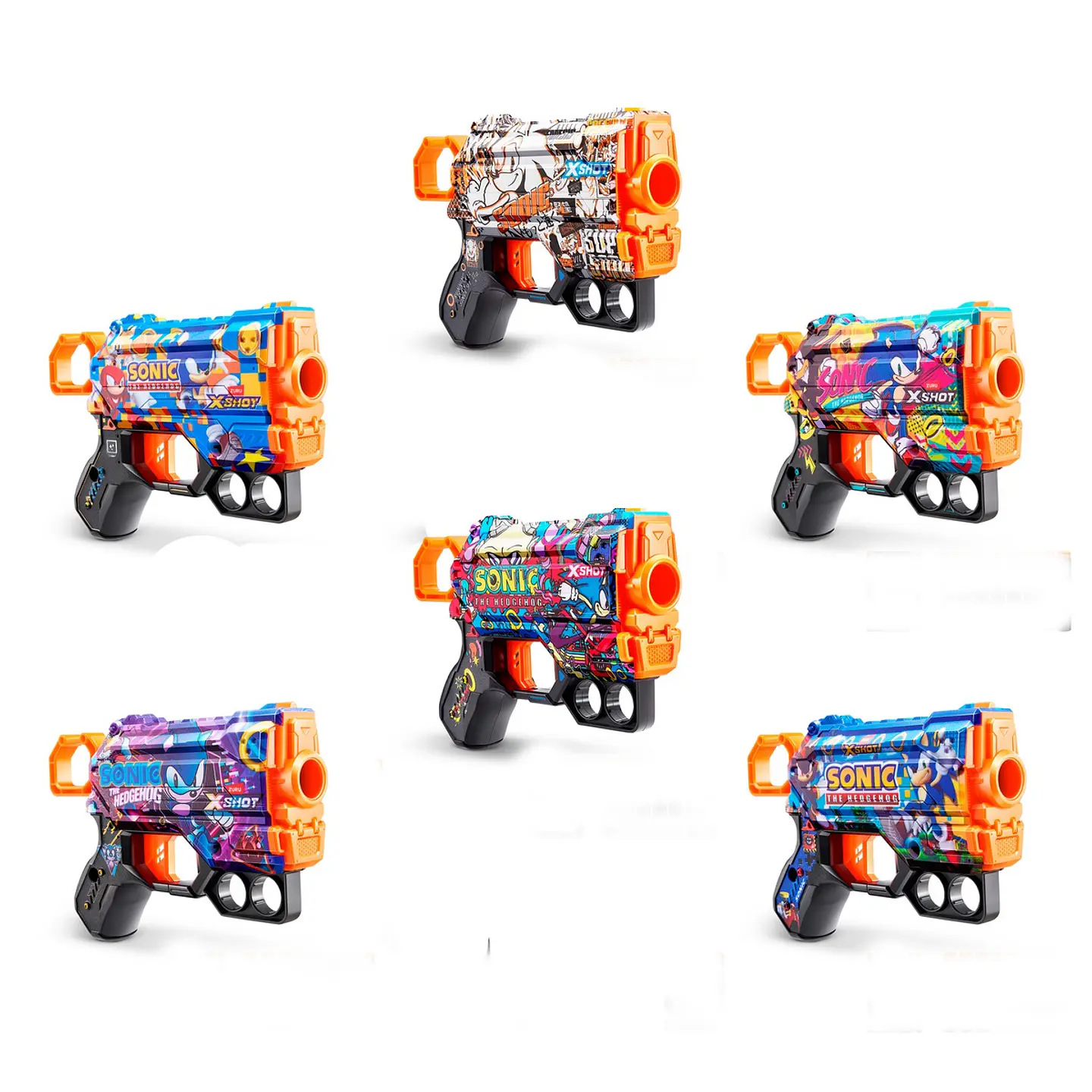 LANZA DARDOS SKIN MENACE SONIC CON 8 DARDOS X-SHOT ANSALDO 35682 4