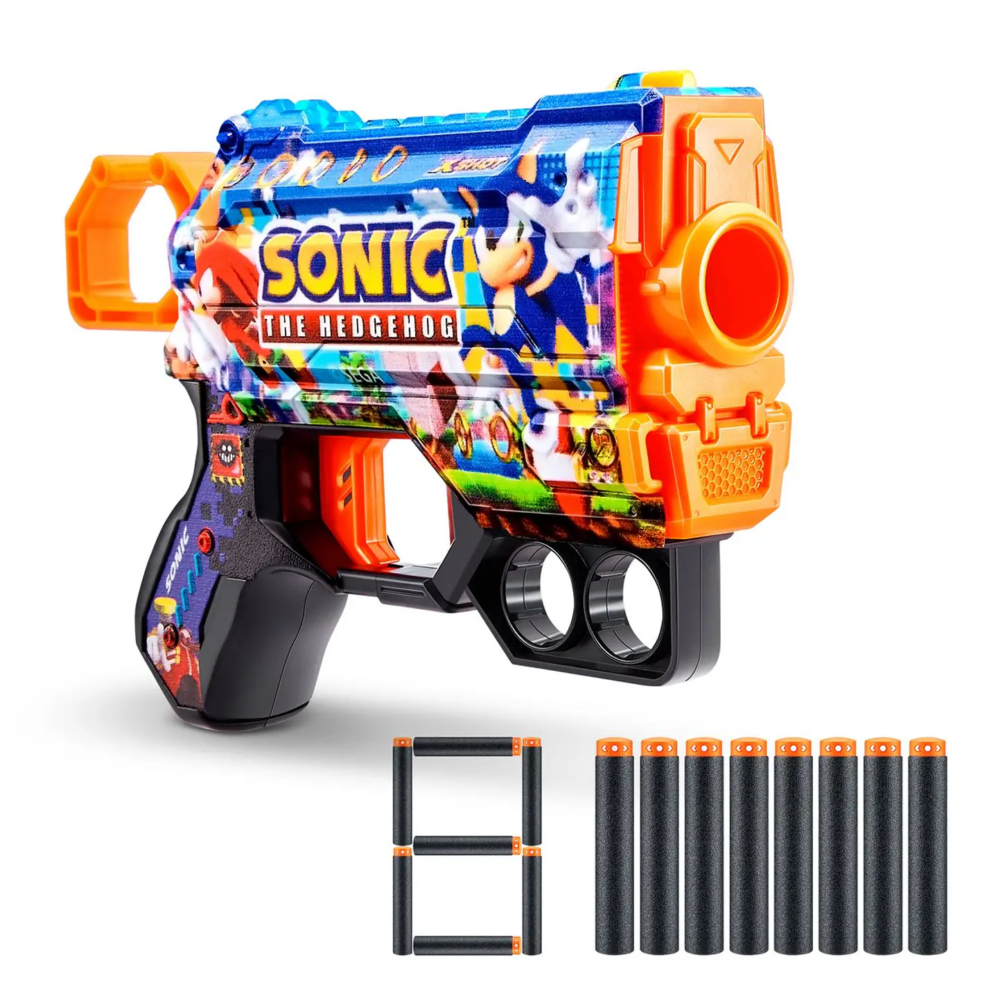 LANZA DARDOS SKIN MENACE SONIC CON 8 DARDOS X-SHOT ANSALDO 35682 5