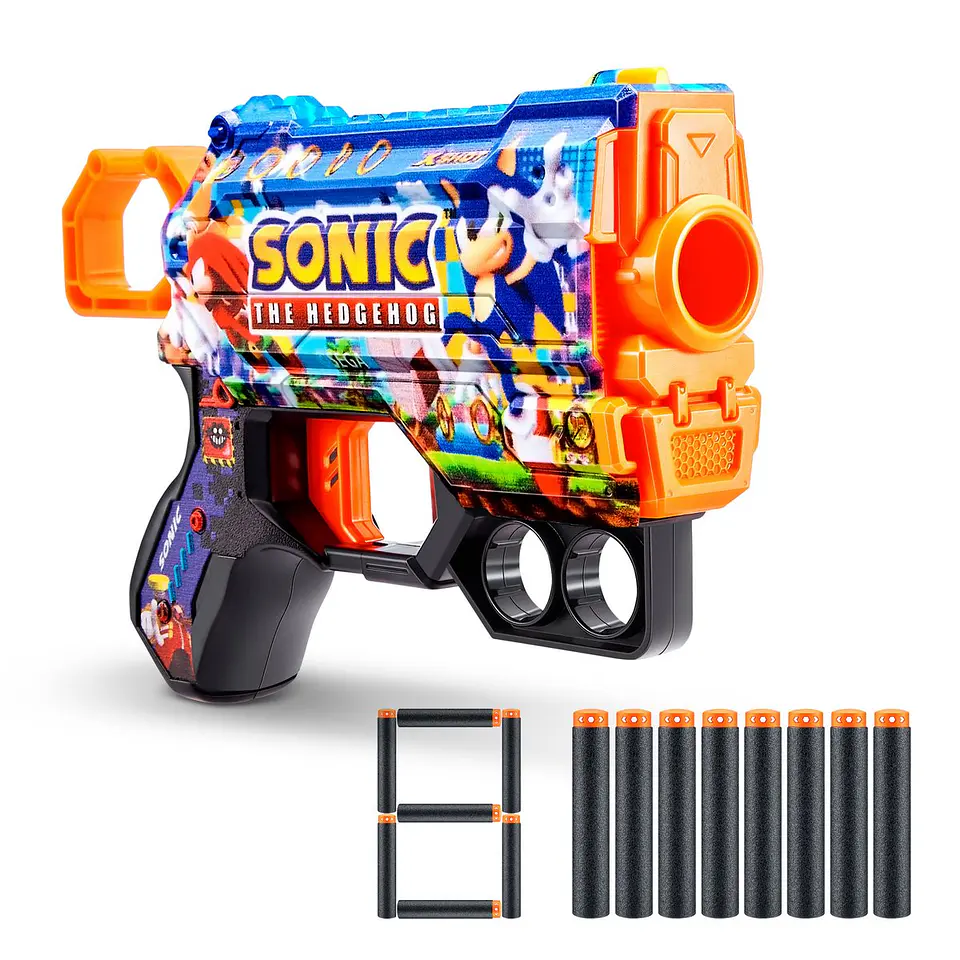 LANZA DARDOS SKIN MENACE SONIC CON 8 DARDOS X-SHOT ANSALDO 35682 5