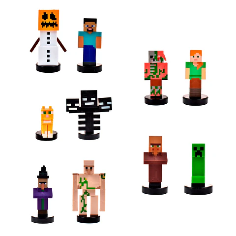 PACK DE 2 FIGURAS TIMBRE MINECRAFT ANSALDO 34910