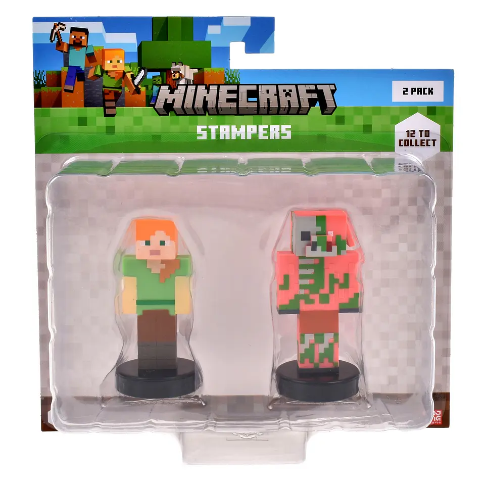 Pack De 2 Figuras Timbre Minecraft Ansaldo 34910 7