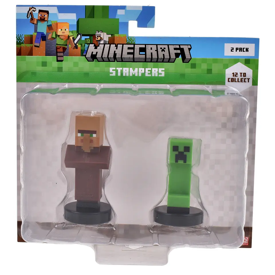Pack De 2 Figuras Timbre Minecraft Ansaldo 34910 20