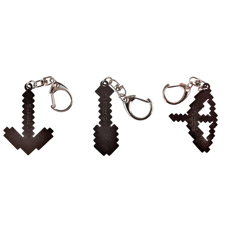 Pack De 3 Figuras Llavero Metalico Minecraft Ansaldo 34915 5