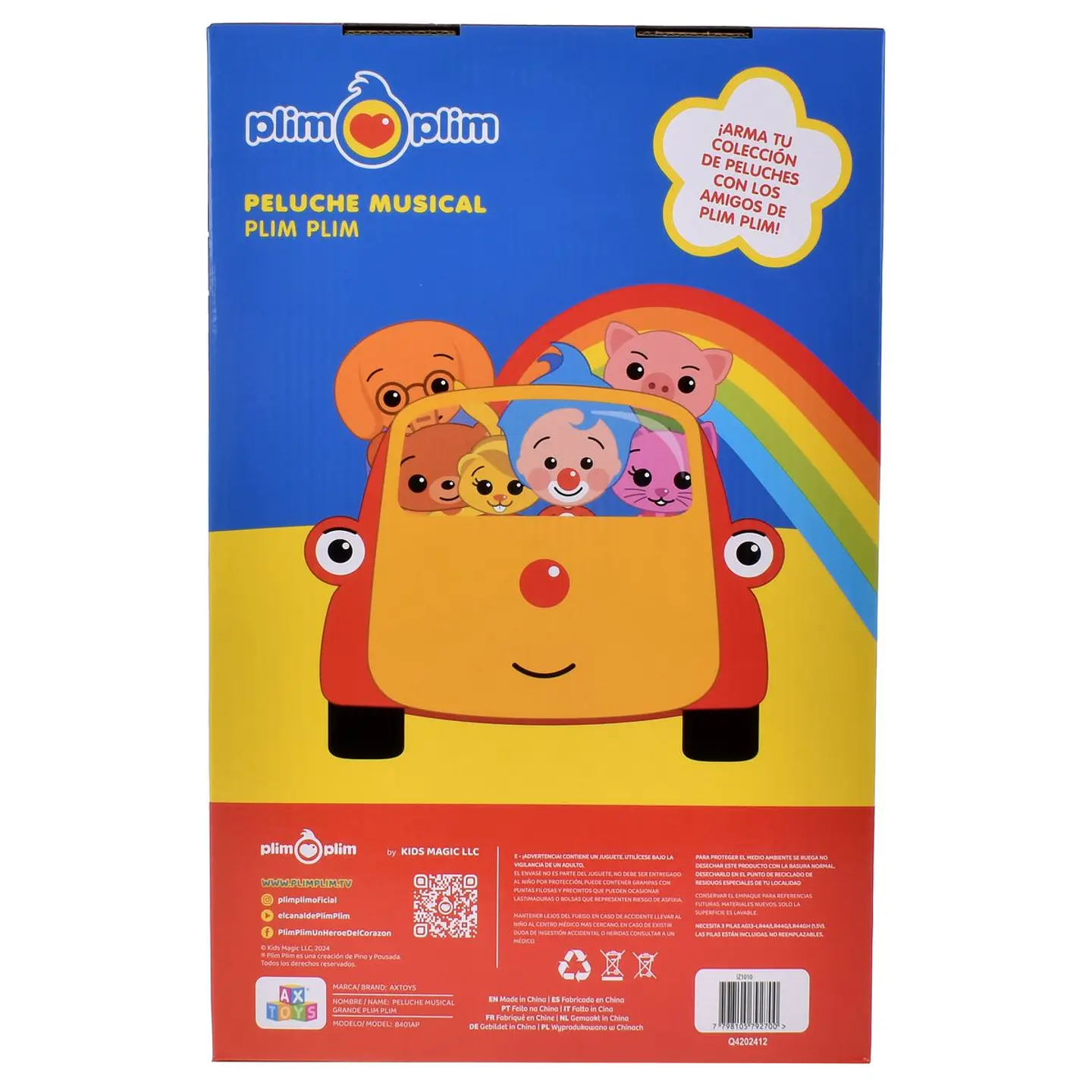 PLIM PLIM PELUCHE CON SONIDO 30 CMS ANSALDO 33093 3