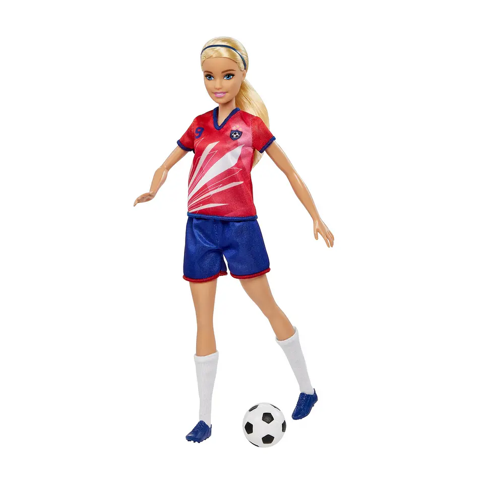Lat Brb Soccer Doll 3 (Barbie Red Shirt)-O/S Mattel Hcn17 2